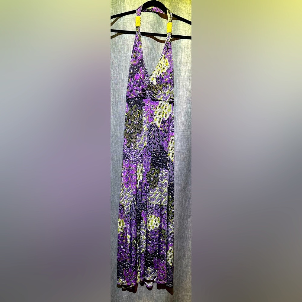 Halter Maxi Dress 🦚